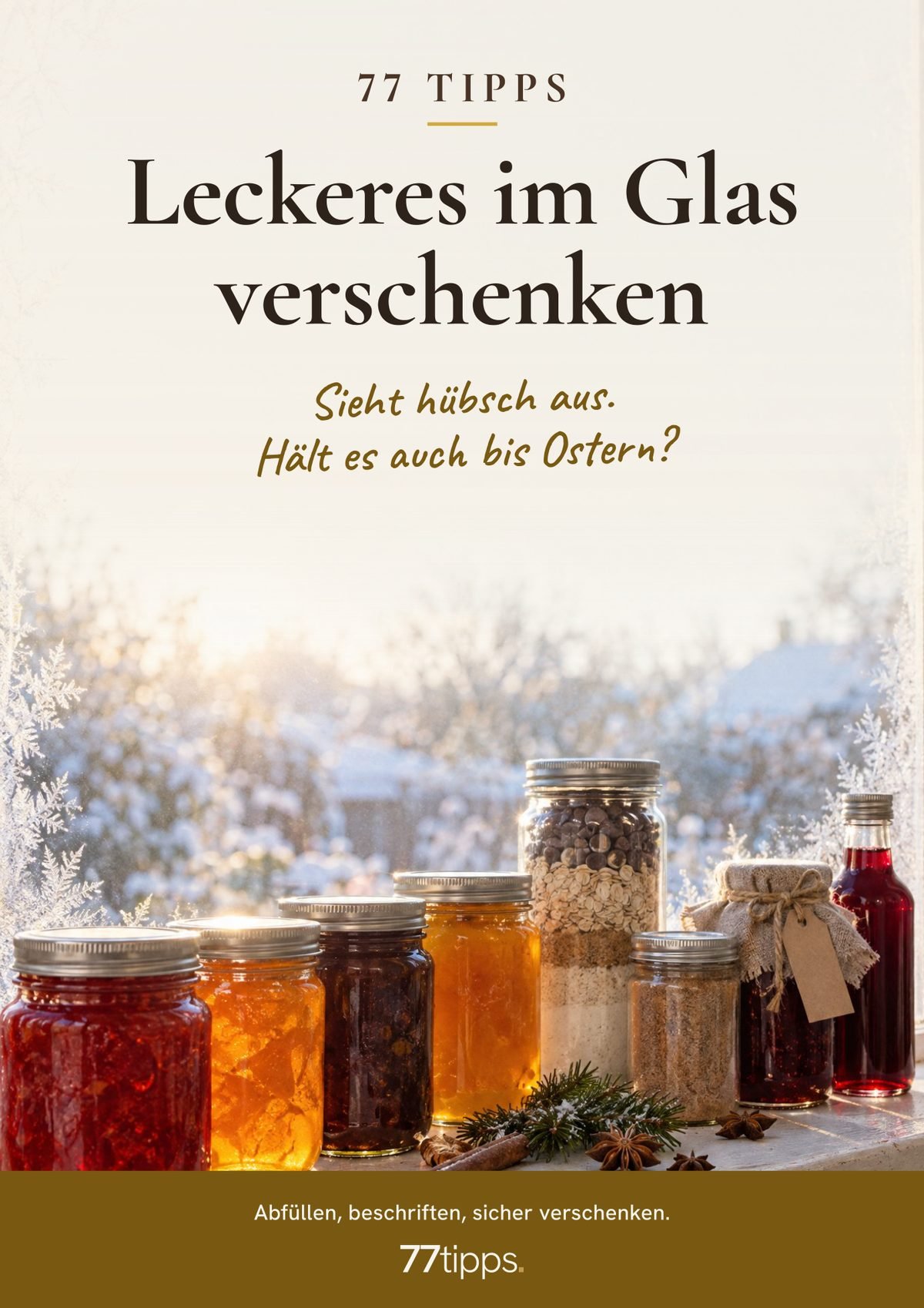 Cover: 77 Tipps – Leckeres im Glas verschenken