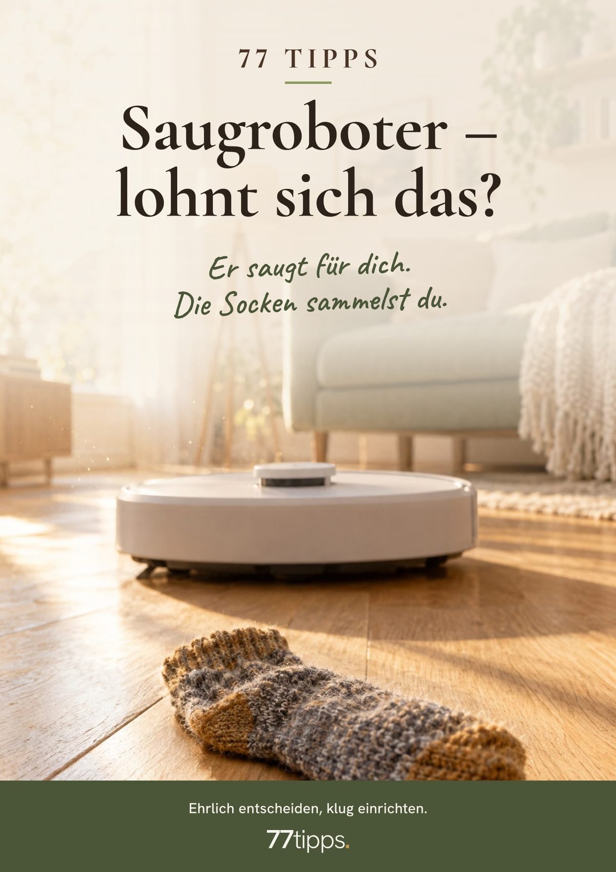 Cover: 77 Tipps – Saugroboter – lohnt sich das?