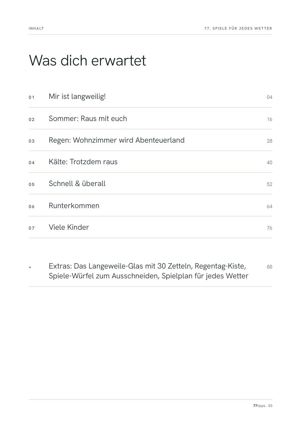 Leseprobe Spiele für jedes Wetter – mit Kindern von 3 bis 10, Seite 3 von 8